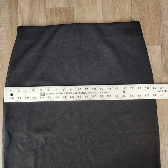 COS Black Knit Midi Skirt Large Stretch Pencil Pull On Elastic Waist - Picture 8 of 15